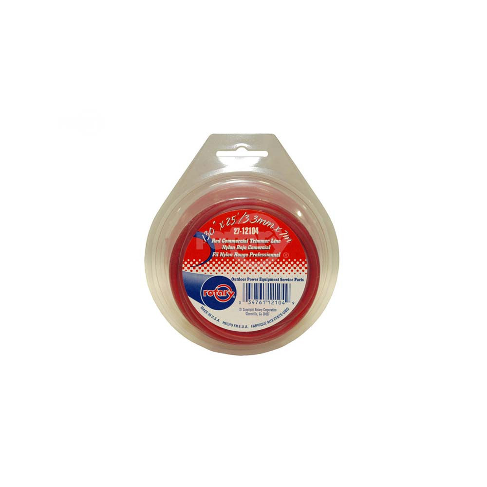 Rotary - 12104 - LINE TRIMMER .130 25' LOOP RED COMMERCIAL - Rotary Parts Store