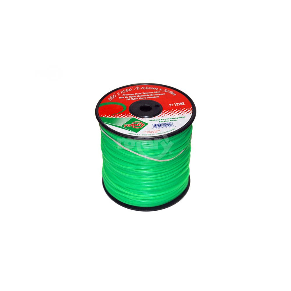 Rotary - 12192 - LINE TRIMMER .080  1080' MED SPOOL QUAD GREEN - Rotary Parts Store