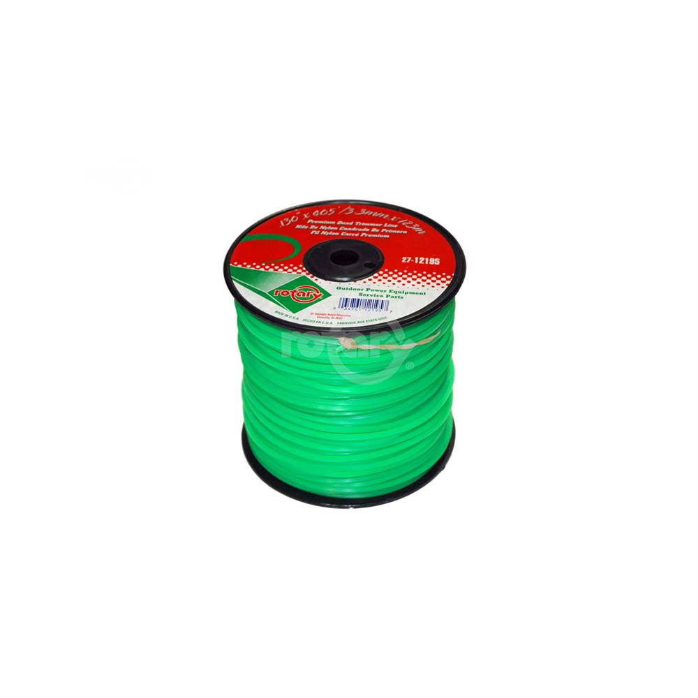 Rotary - 12195 - LINE TRIMMER .130   405' MED SPOOL QUAD GREEN - Rotary Parts Store