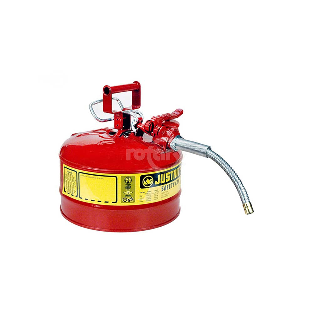 Rotary - 14781 - JUSTRITE 2.5 GALLON SAFETY CAN W/HOSE                        