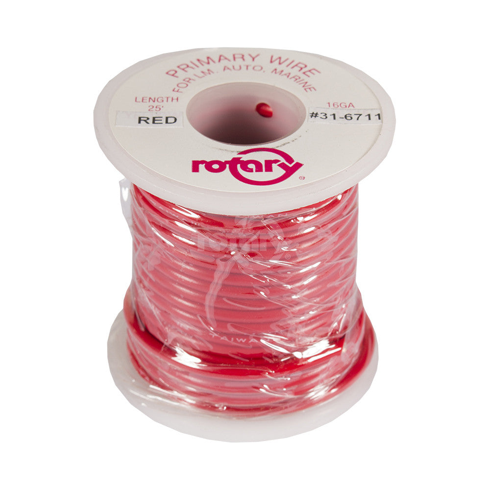Rotary - 6711 - WIRE PRIMARY RED 16 AWG 25'                                  