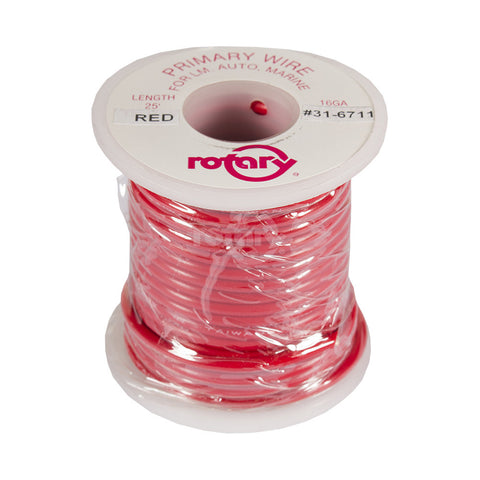 Rotary - 6711 - WIRE PRIMARY RED 16 AWG 25'                                  