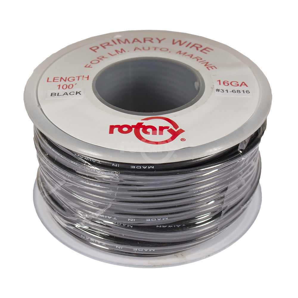 Rotary - 6816 - WIRE PRIMARY BLACK 16 AWG 100'                               